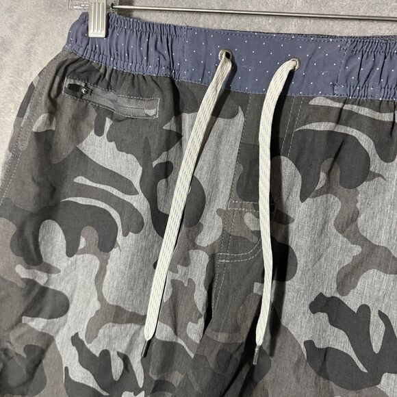 Vuori Banks Shorts Men S Small Gray Camo Camouflage Unlined V330 Gym Drawstring - Picture 11 of 13